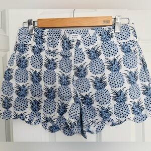 Crown & Ivy Blue Pineapple Print Women's Shorts